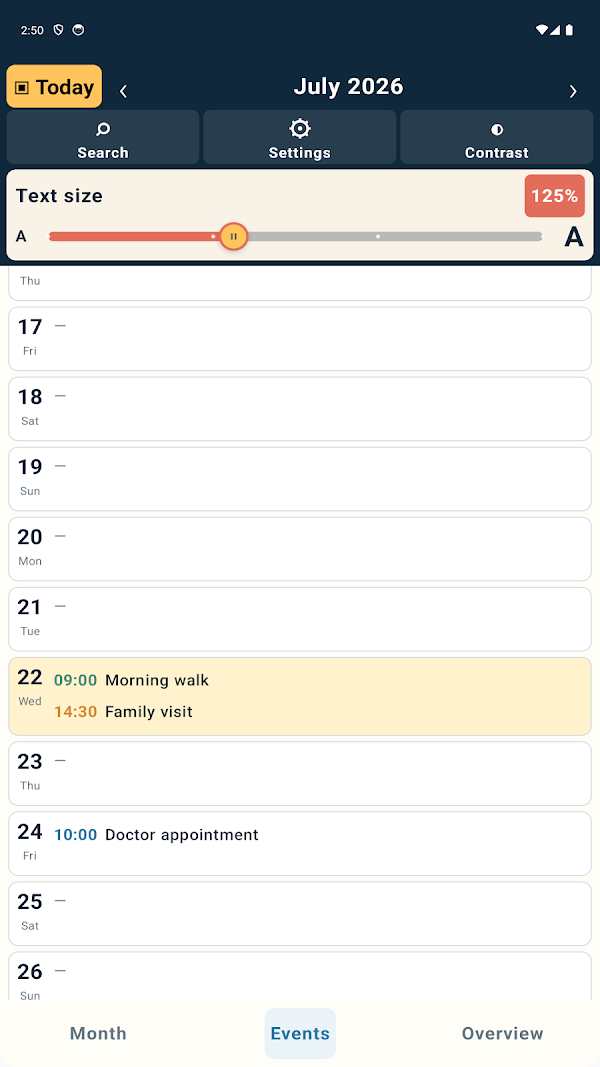 Senior Calendar Screenshots 6