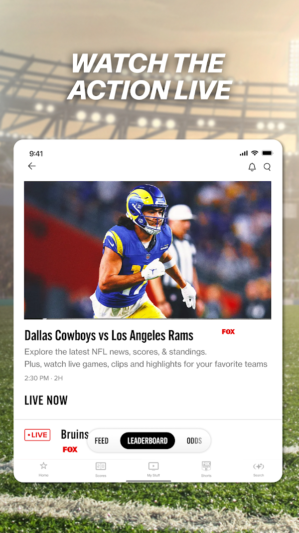 FOX Sports: Watch Live Games Capturas de tela 9