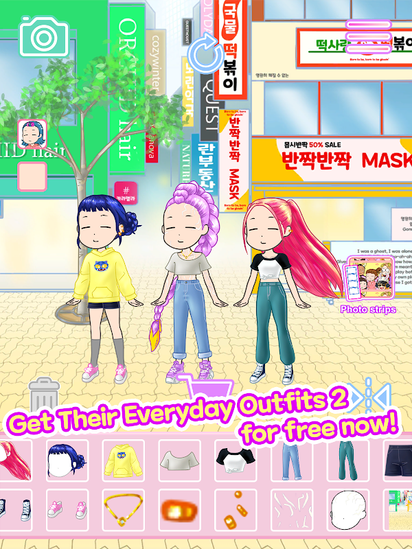 K-Pop Girls Fashion Dress Up स्क्रीनशॉट 1