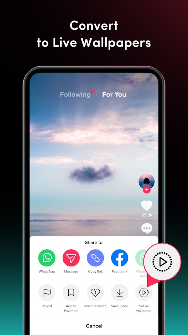 TickTock-TikTok Live Wallpaper Capturas de pantalla 7