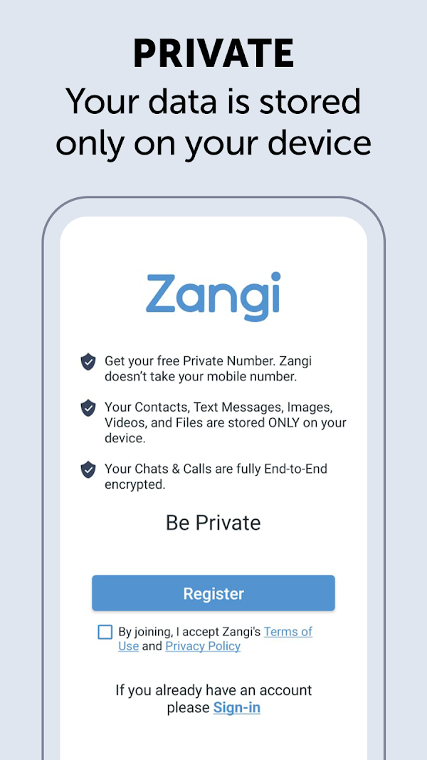 Zangi Messenger Screenshots 1