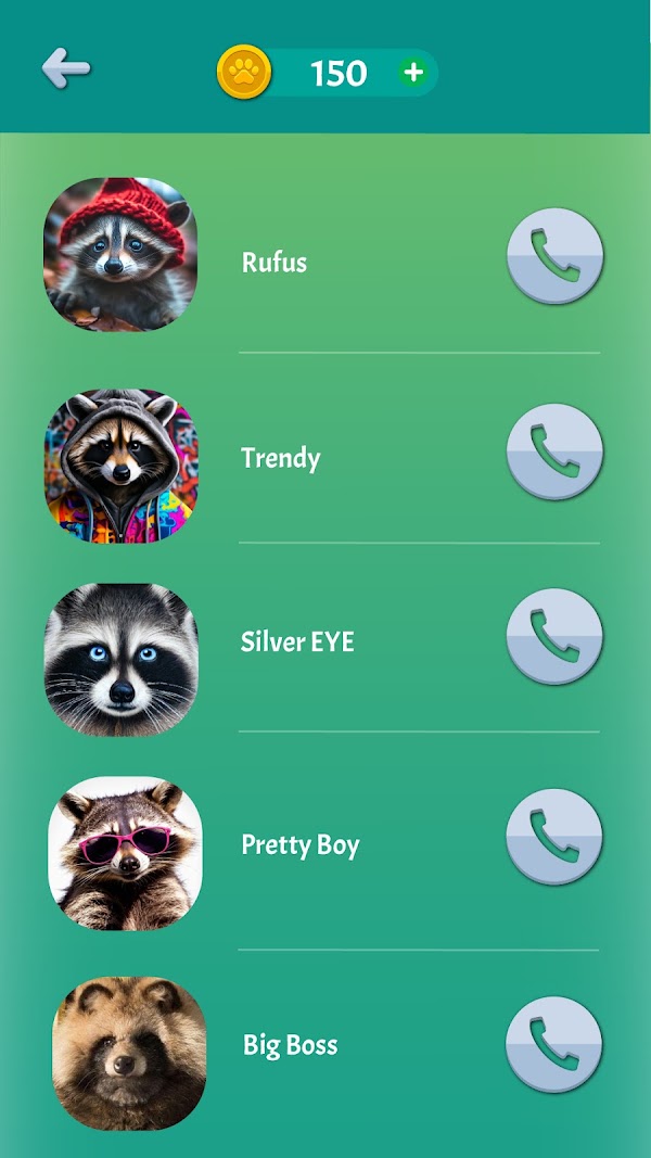 Raccoon Prank Call & Chat Capturas de tela 5