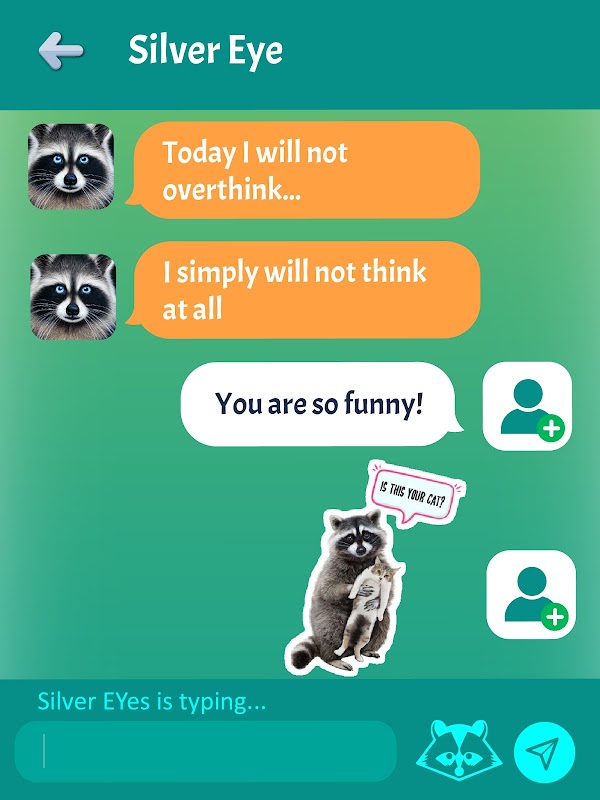 Raccoon Prank Call & Chat Capturas de tela 7