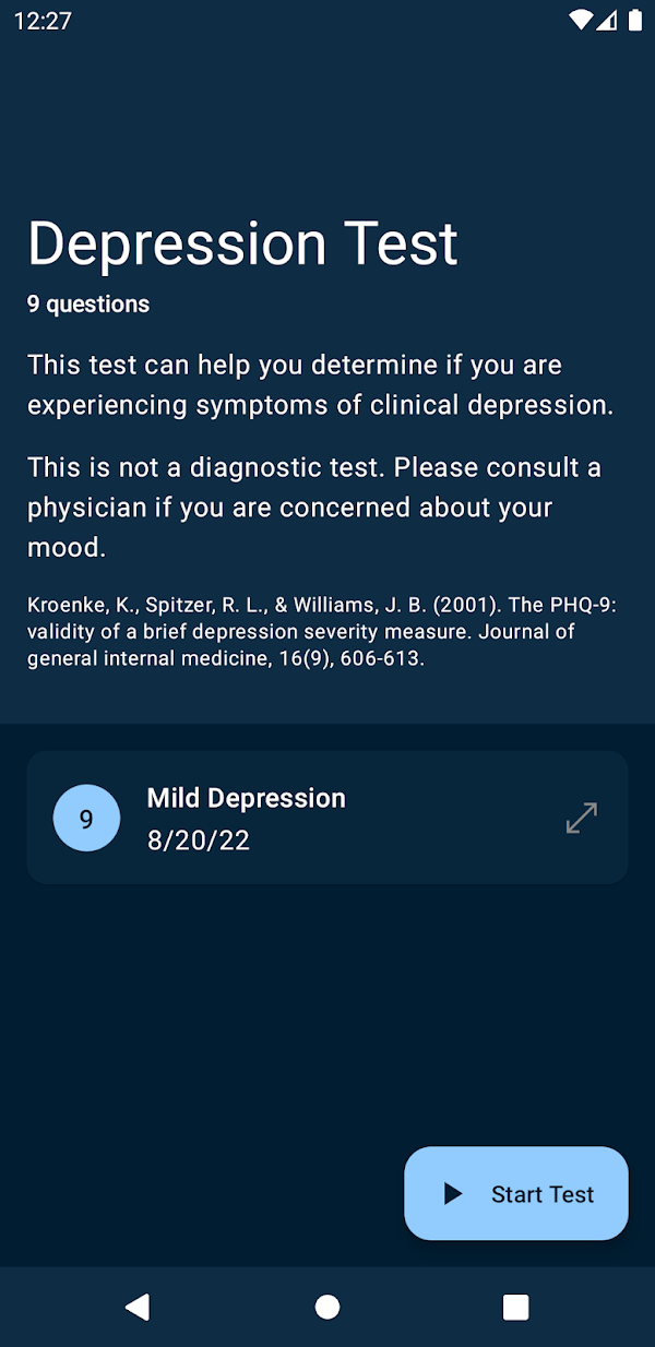 Depression Test Screenshots 4