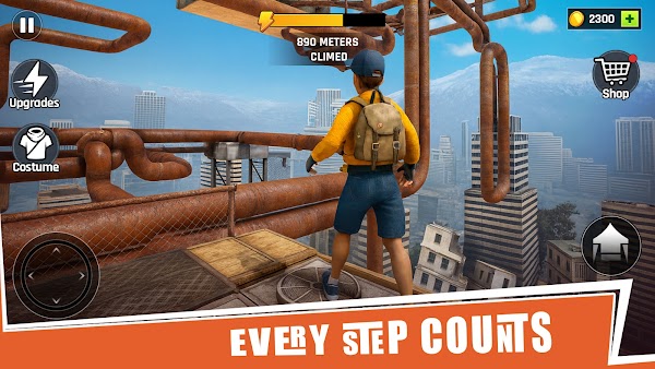 Going Up Rooftop - Parkour 3D スクリーンショット 2